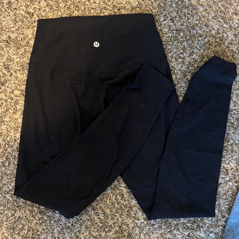 Lululemon Black Ribbed Leggings